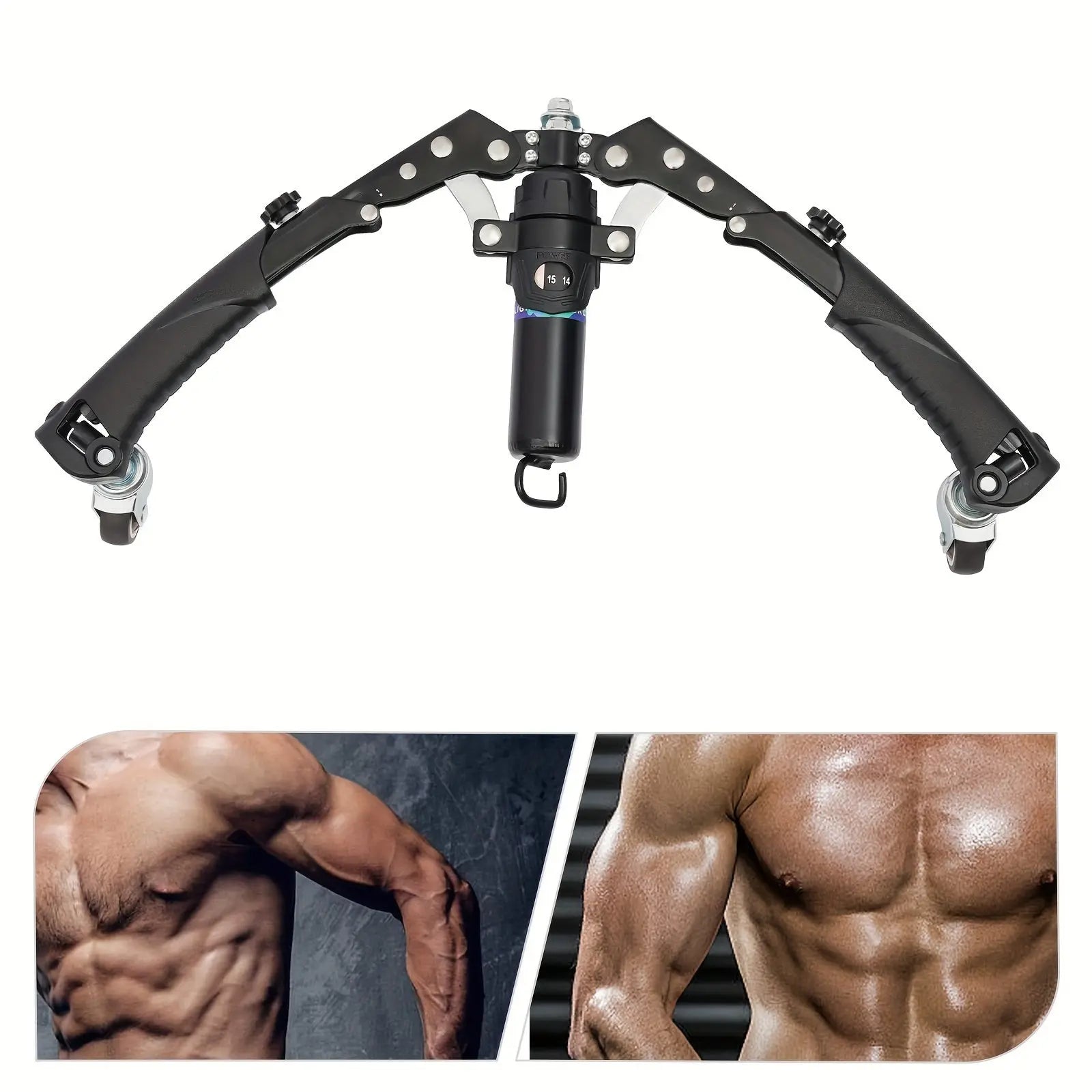 Twister Arm Exerciser - Adjustable 22-440lbs Hydraulic Abdominal Exercise Wheel Nova Trendz
