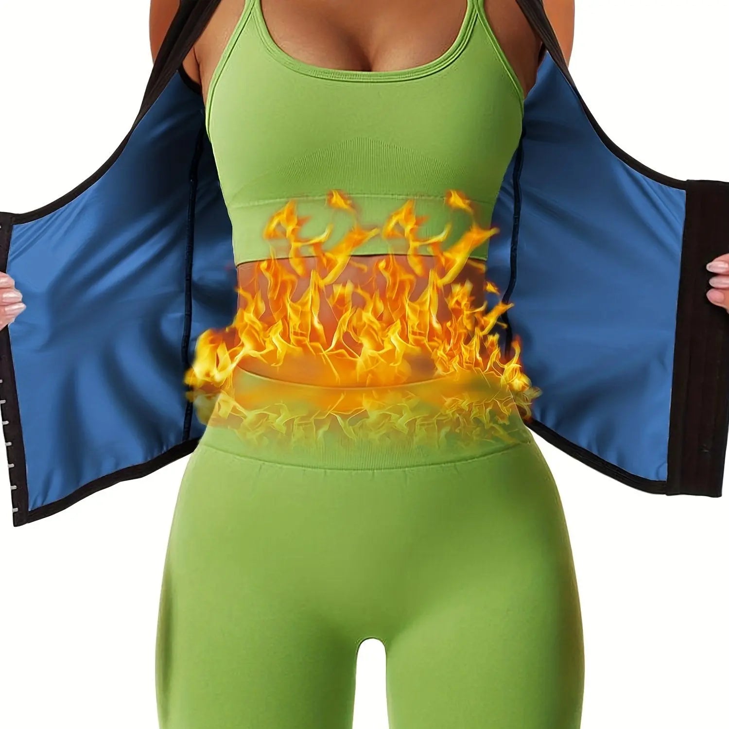 [Sweat Vest] Women Sweat Vest - Sauna Suit with Hook for Women -Sweat Suit Sauna Vest Tank Top Waist Trainer forWorkout Exercise Nova Trendz
