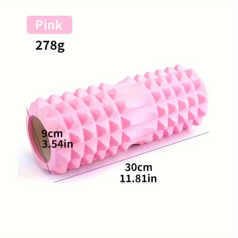 1pc Yoga Massage Roller, Suitable For Pilates, Yoga Exercise, Back Muscle Massage Roller, For Body Shaping, Calf Exercise Nova Trendz
