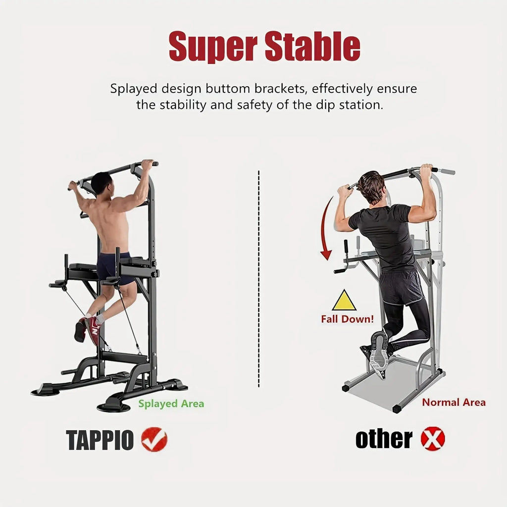 [Power Tower] Adjustable Power Tower | Pull Up Bar Stand Dip Station Workout Equipment Multi-Function Strength Training Exercise Equipment for Men Women Home Gym 330LBS Nova Trendz