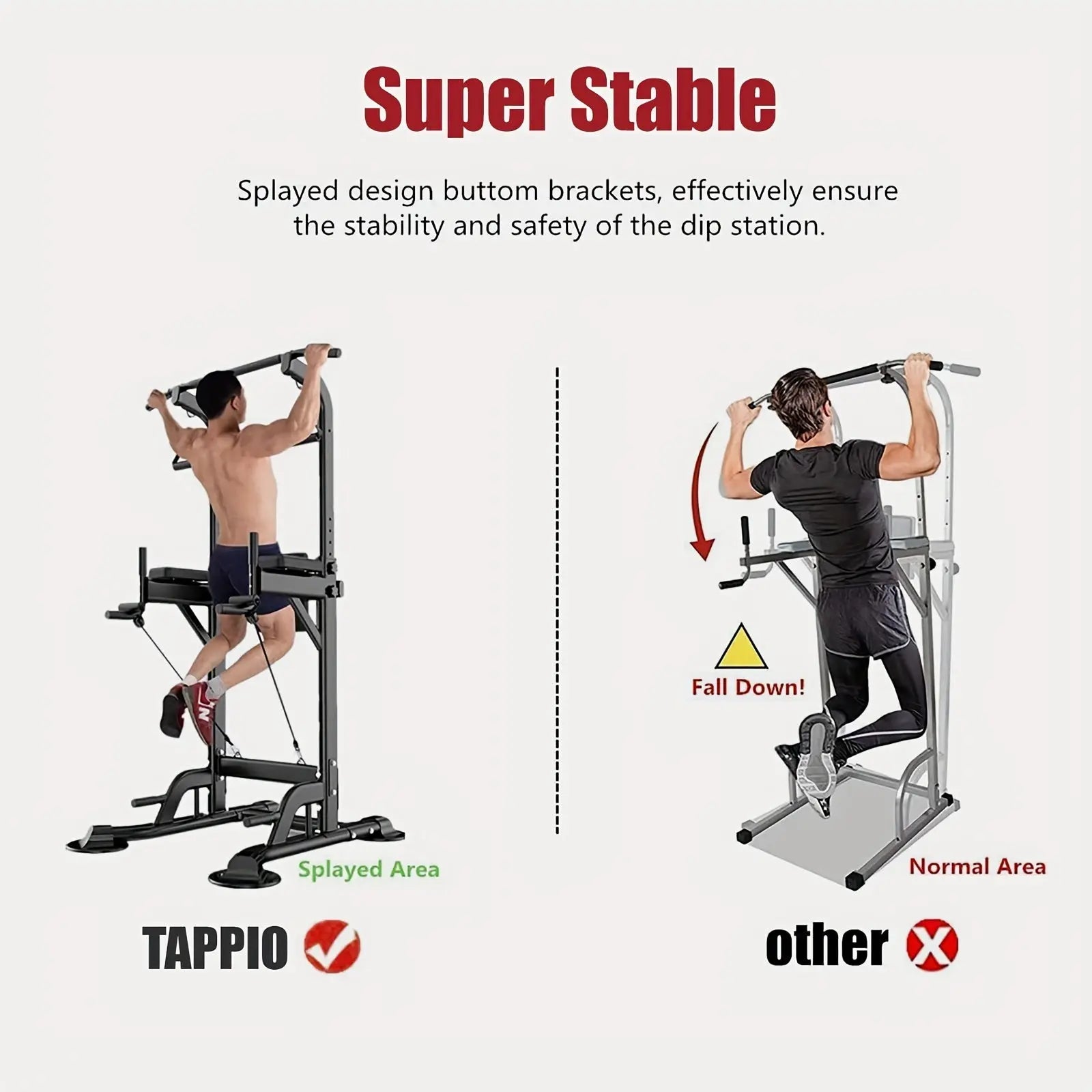 [Power Tower] Adjustable Power Tower | Pull Up Bar Stand Dip Station Workout Equipment Multi-Function Strength Training Exercise Equipment for Men Women Home Gym 330LBS Nova Trendz