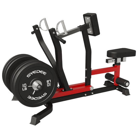 Seated Row Machine, Back Machine Gym Equipment Plate Loaded, Adjustable LAT Machine with Independent Arms & Multi Grip Positions, 400LBS Capacity