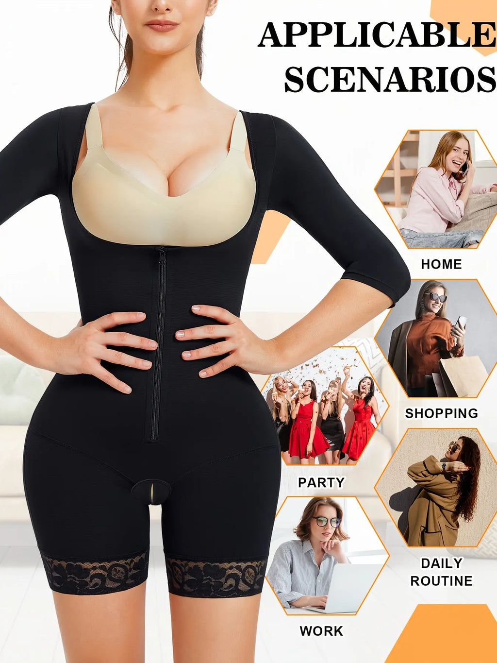 Postpartum Shaping Bodysuit - Waist Trainer Tummy Control Open Crotch Open Bust Slip Body Shaper - Breathable Fabric - For Women Postpartum Recovery & Shapewear - Suitable for Daily Wear & Exercise - Perfect Gift for New Moms Nova Trendz
