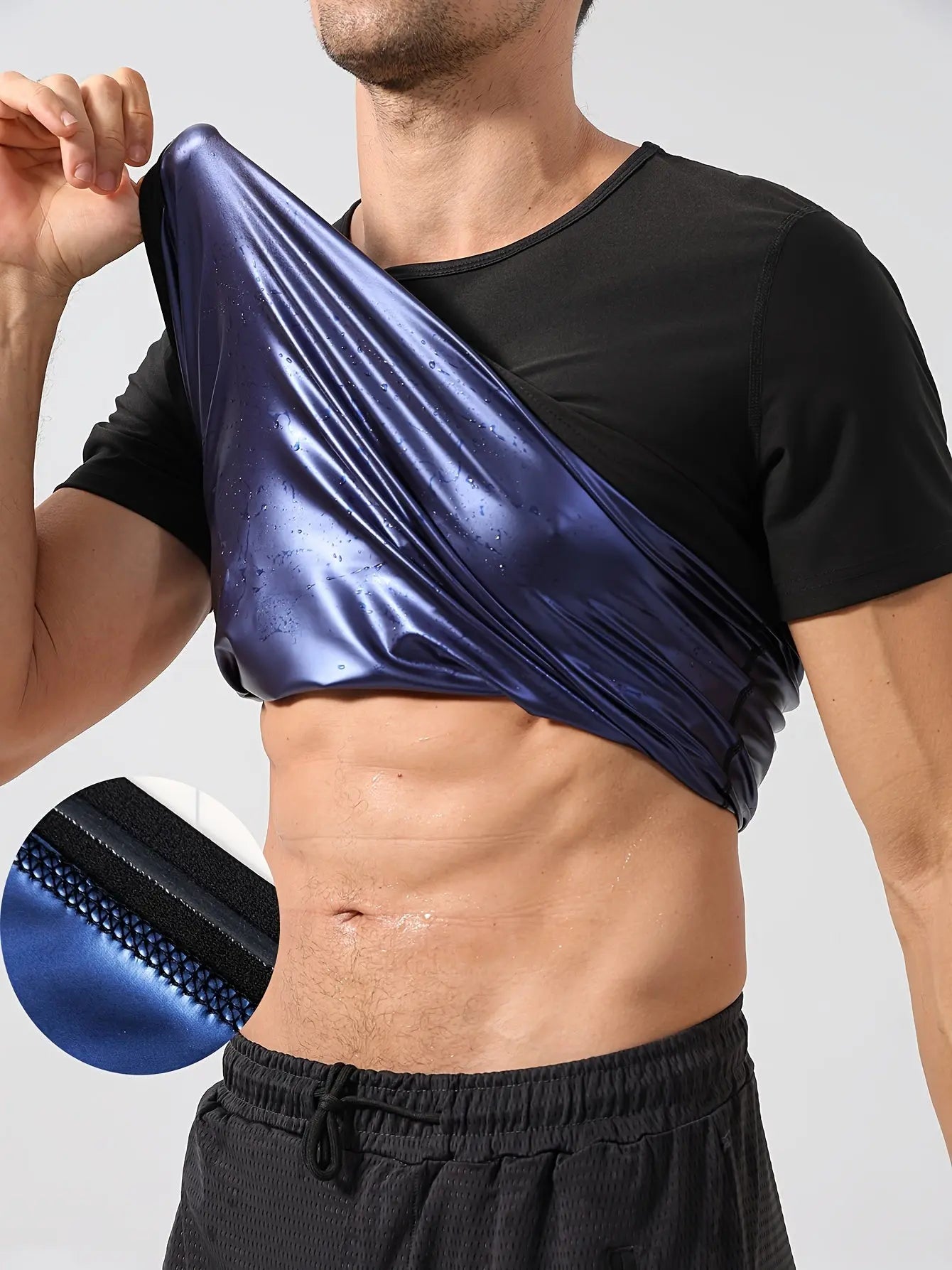 Sauna Shirt For Men, Short Sleeve Sauna Suit For Men Weight Loss, Sweat Body Shaper Sauna Vest For Men Gym Exercise Sauna Top Nova Trendz