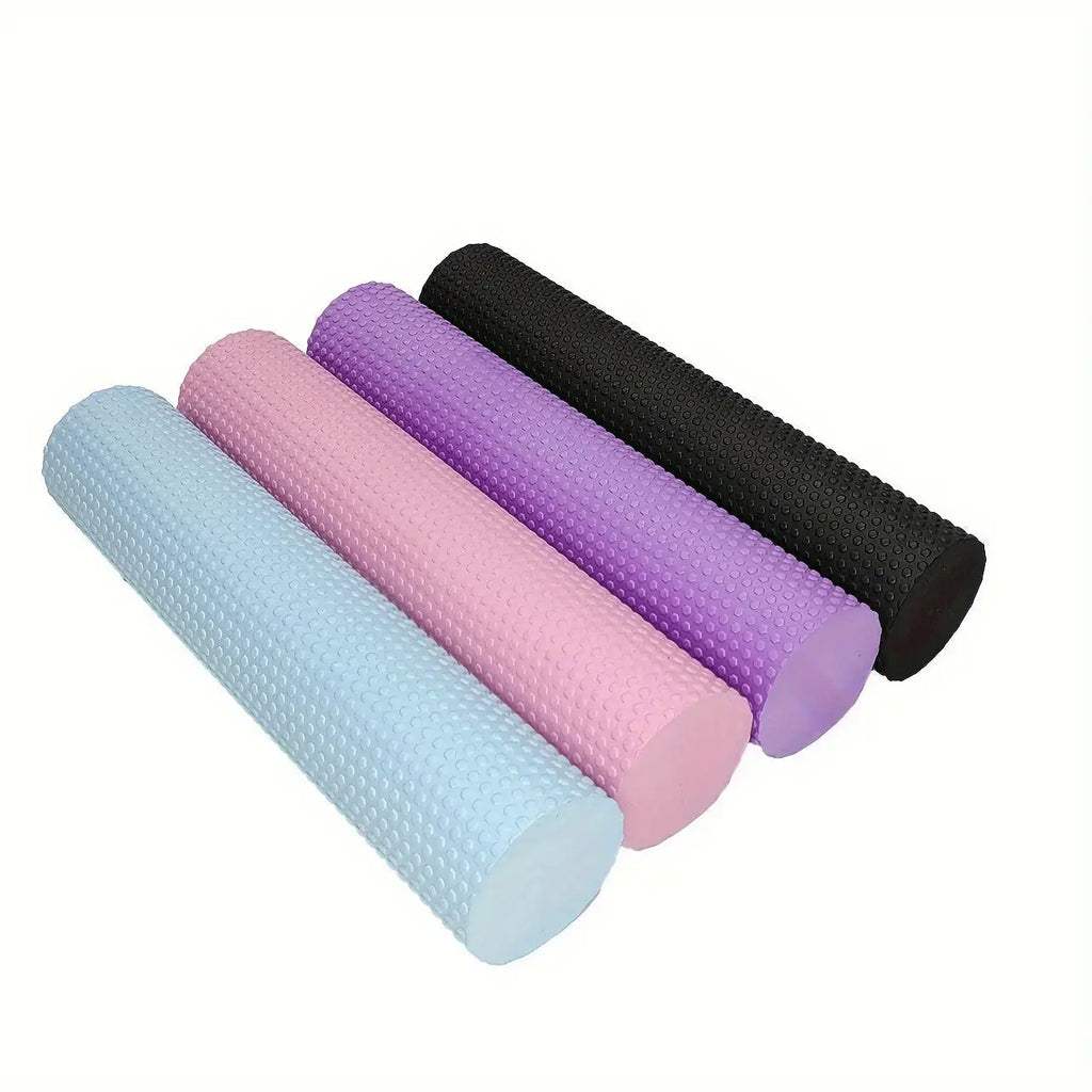 1pc Premium EVA Foam Roller - Textured Surface for Enhanced Flexibility, Muscle Relaxation | Ideal for Yoga, Pilates & Fitness | Available in Purple, Blue, Black, Workout Accessories Nova Trendz