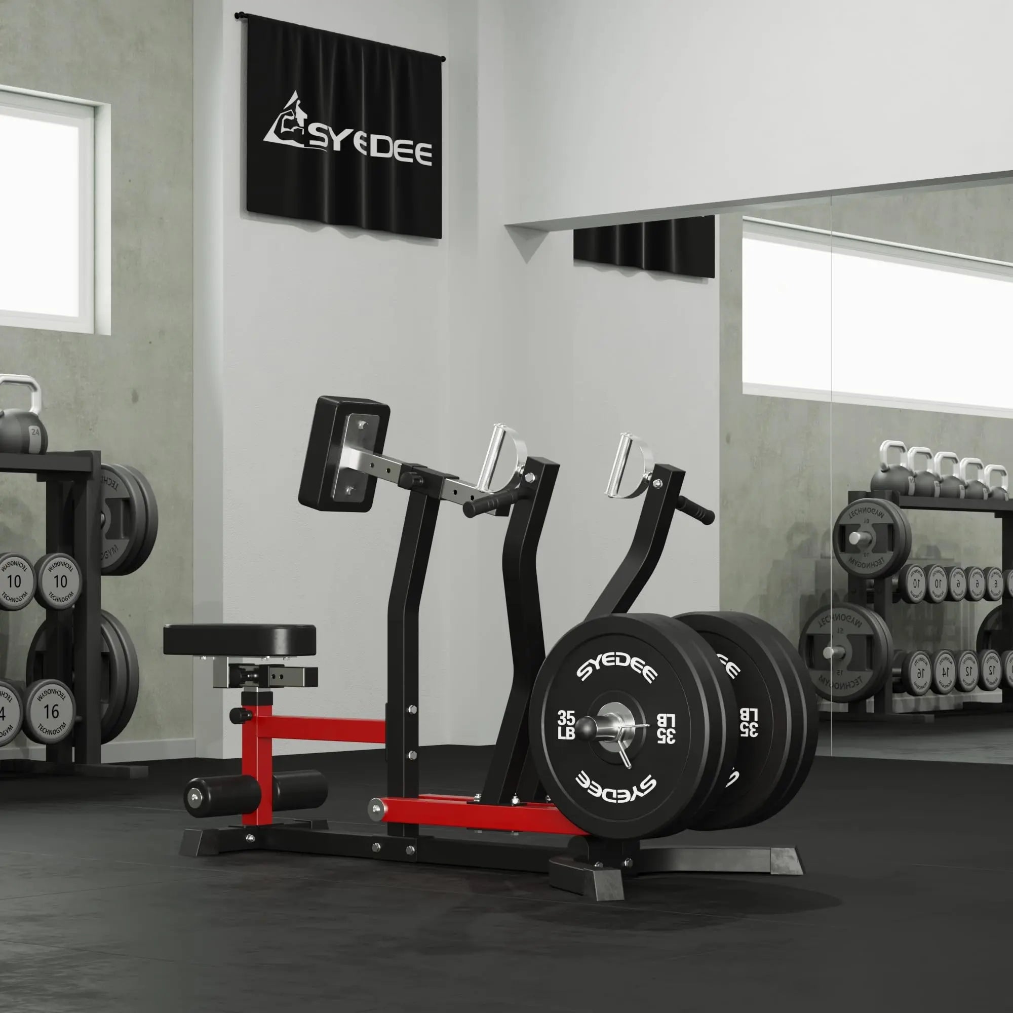 Seated Row Machine, Back Machine Gym Equipment Plate Loaded, Adjustable LAT Machine with Independent Arms & Multi Grip Positions, 400LBS Capacity Nova Trendz