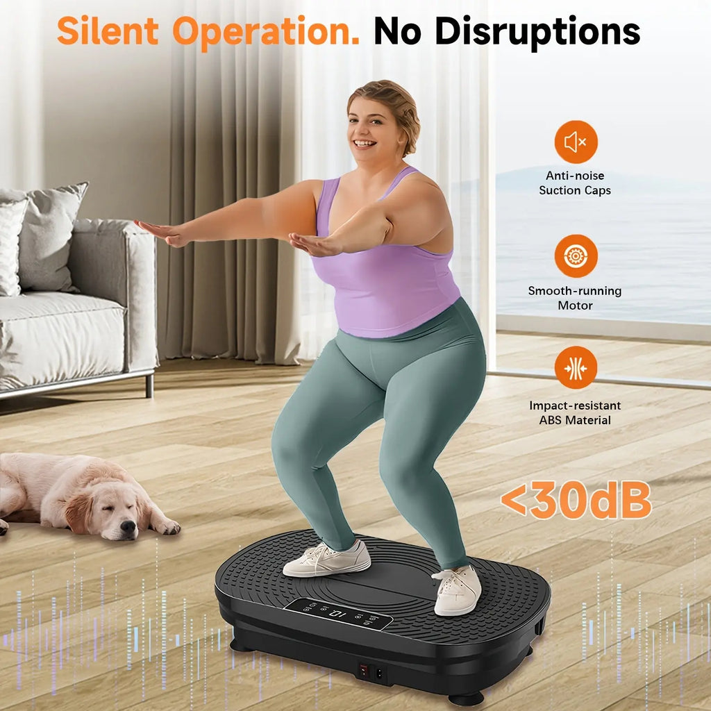 Fitness Pedel/ Vibration Plate Exercise Machine, Multiple Preset Modes Vibration Platform, Whole Body Workout Exercise Machine For Body Building, Quiet And Portable, Ideal Home Gym Workout Equipment, Perfect Gift, Without Bat Nova Trendz
