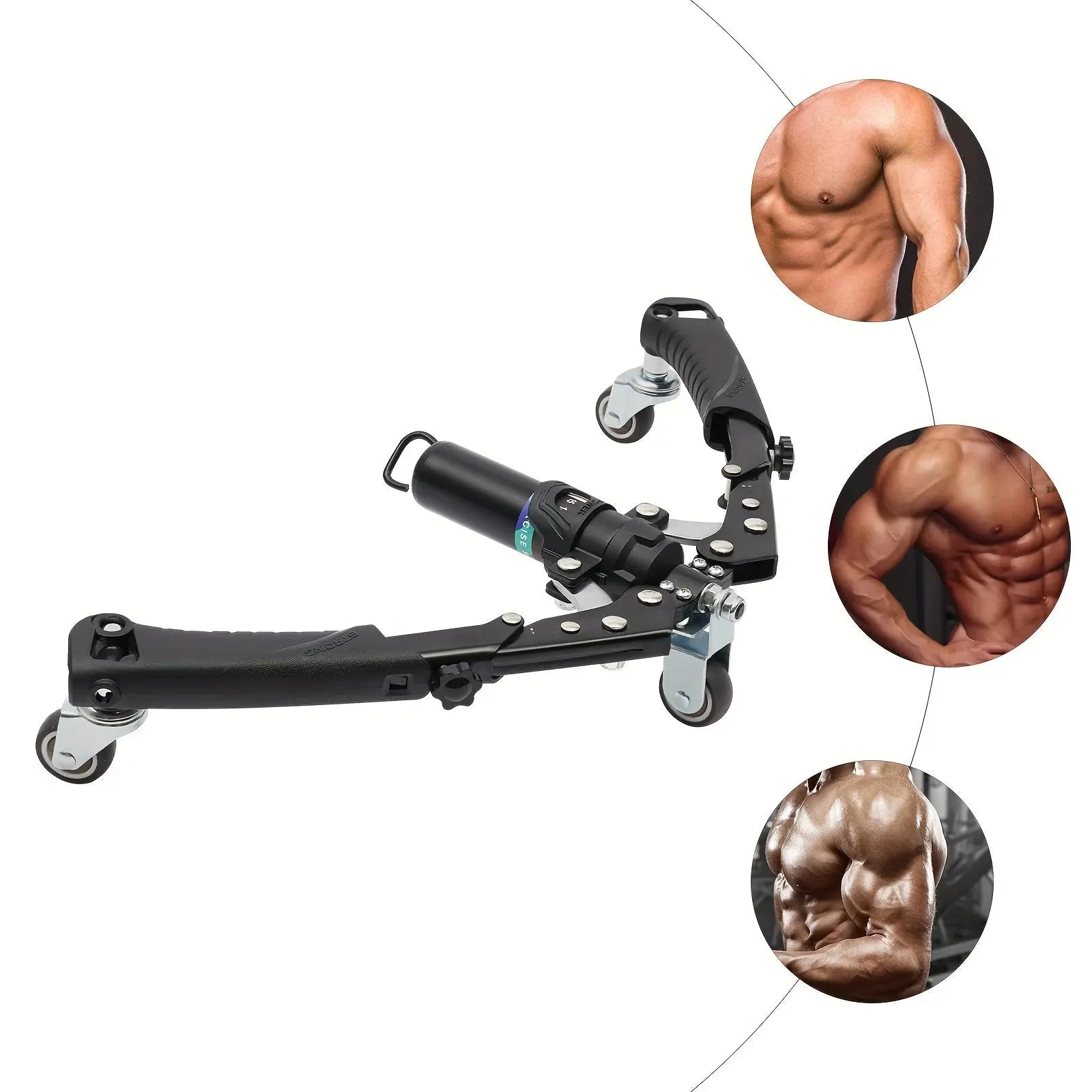 Twister Arm Exerciser - Adjustable 22-440lbs Hydraulic Abdominal Exercise Wheel Nova Trendz