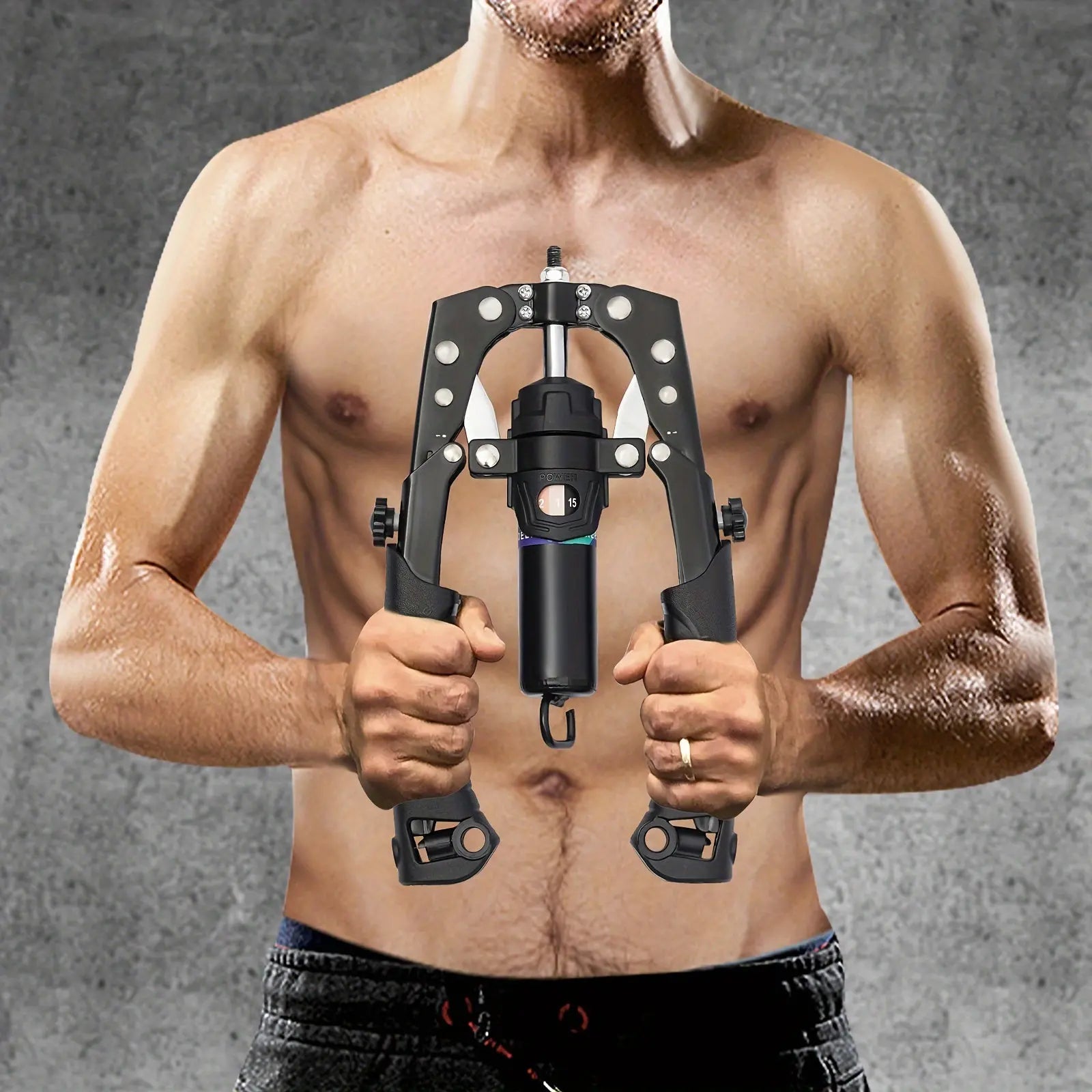 Twister Arm Exerciser - Adjustable 22-440lbs Hydraulic Abdominal Exercise Wheel Nova Trendz