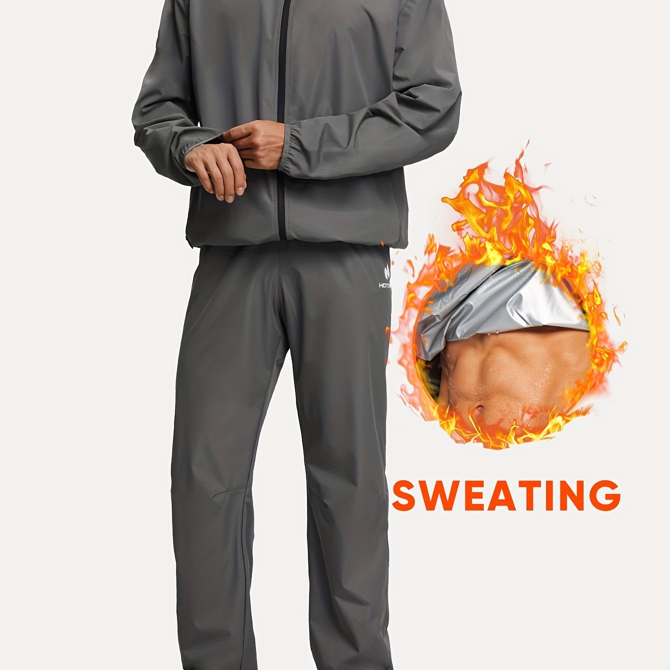 HOTSUIT Sauna Suit for Men Weight Loss Boxing - Non Rip Sweat Suit for Men - Lightweight, Breathable Fabric - For Men - Suitable for Weight Loss, Exercise & Boxing - Ideal Gift for Fitness Enthusiasts