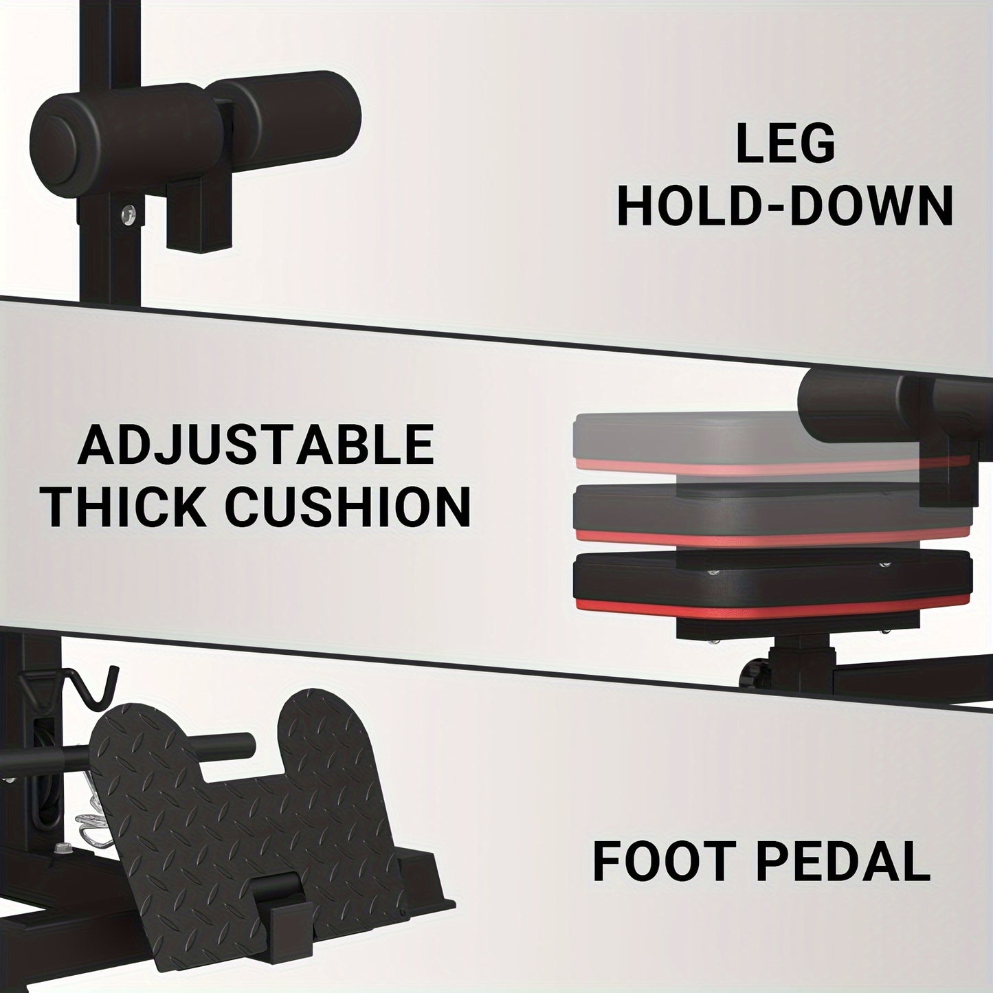 Home Gym LAT Machine - Ultimate Back Exercise Equipment for Low Strength Aids - Flip-Up Footplate, High and Low Pulley Station, Space-Saving Design for Effective Lat Pull Downs, Rows and More
