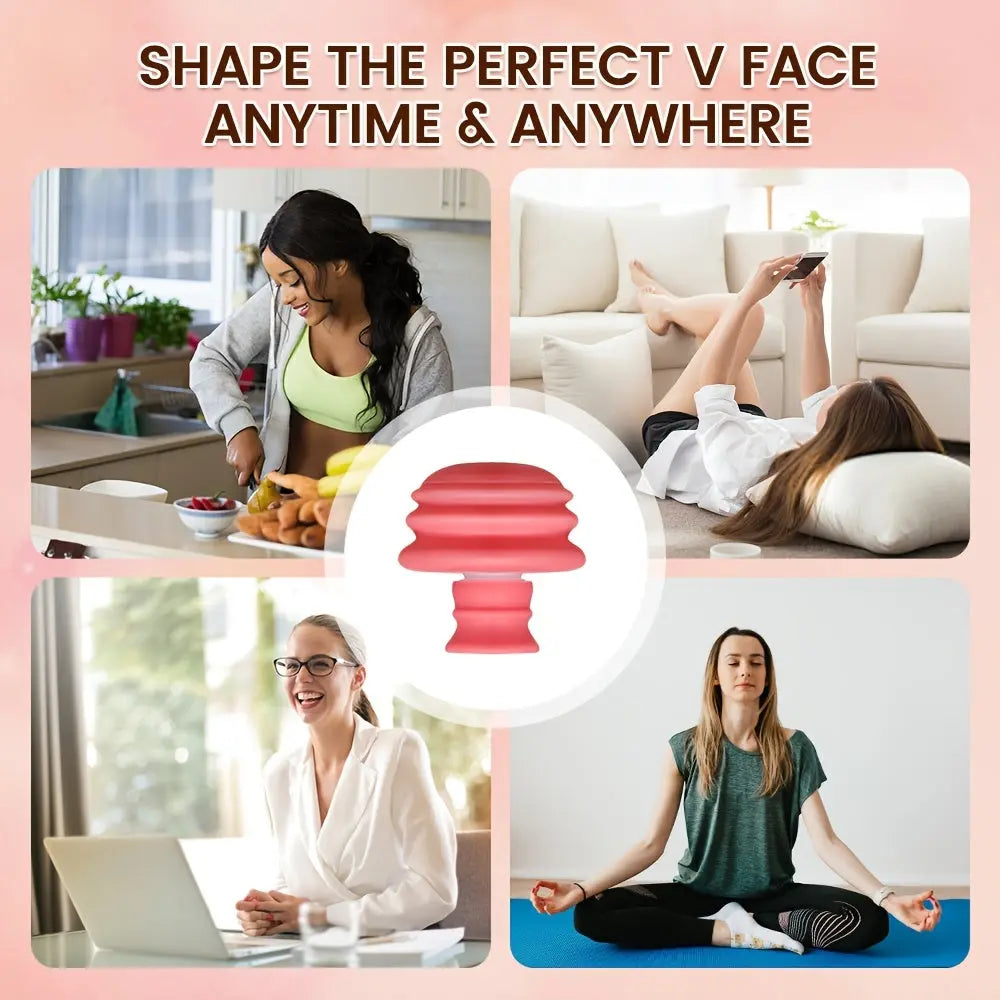 Jaw Face Neck Toning Exerciser For Women, Face Lift Skin Firming V Shape Double Chin Exerciser Instrument, Cute Portable Mouth Exercise Face Trainer Tool Nova Trendz