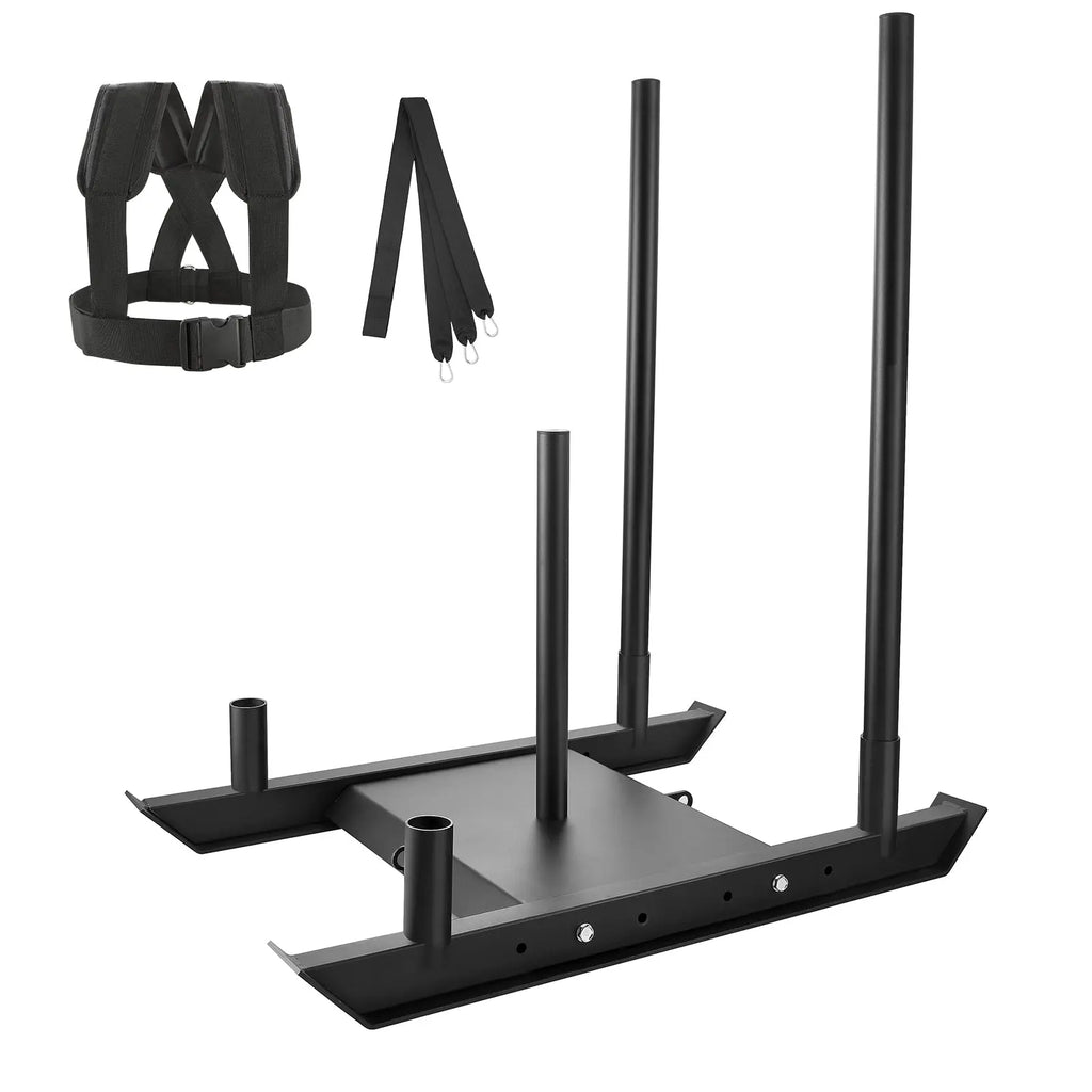 VEVOR Weight Training Pull Sled, Fitness Strength Speed Training Sled, Steel Power Sled Workout Equipment for Athletic Exercise and Speed Improvement Nova Trendz