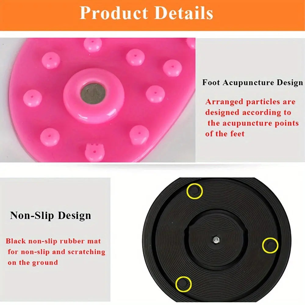 1pc Magnetic Twisting Boards With Pull Rope, Fitness Foot Massage Disc, Balance Board For Yoga, Gym Sport, Exercise, Waist & Hips & Legs Twisting, Body Shaping Nova Trendz