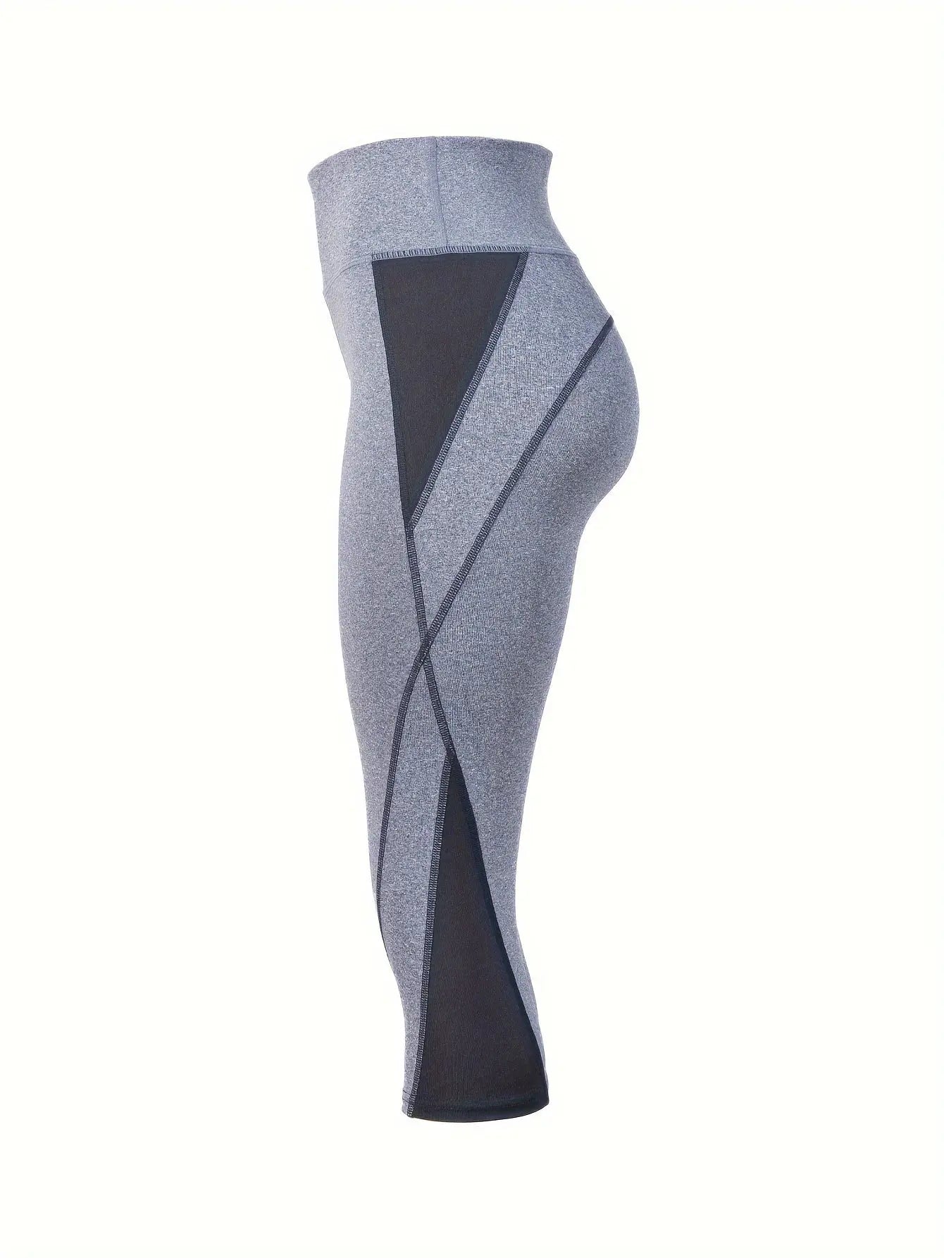 Women's Activewear: Contrast Color Yoga Sports Capri Leggings - Perfect for Workout & Exercise! Nova Trendz