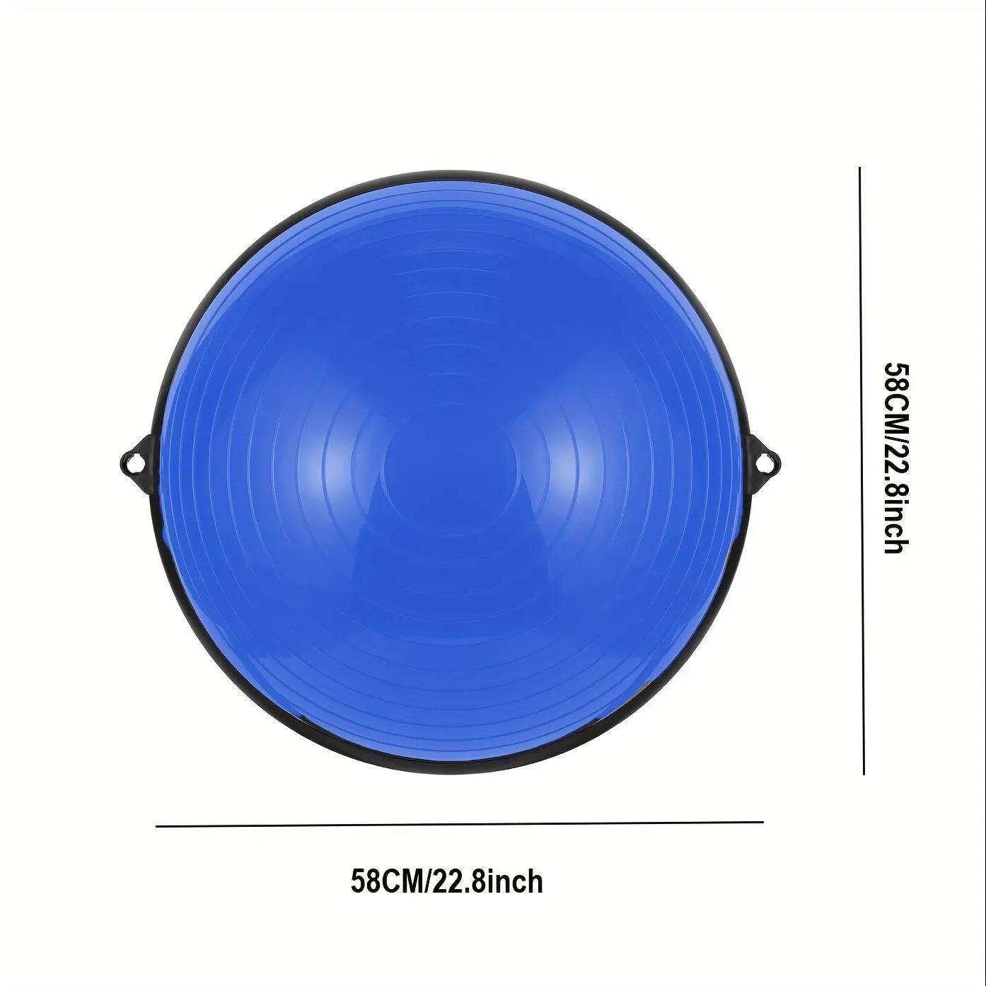 Balance Ball Trainer with Resistance Bands & Pump Stability, 58CM Yoga Exercise Ball for Home Gym Core Training Anti-Skid Surface Nova Trendz
