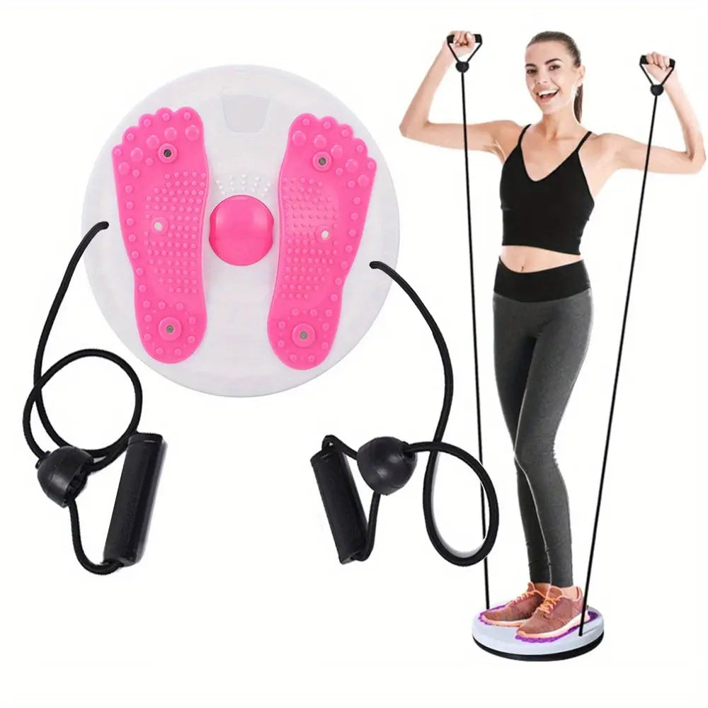 1pc Magnetic Twisting Boards With Pull Rope, Fitness Foot Massage Disc, Balance Board For Yoga, Gym Sport, Exercise, Waist & Hips & Legs Twisting, Body Shaping Nova Trendz