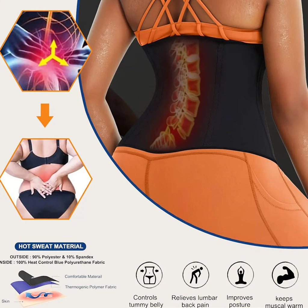 Women's Waist Trainer Trimmer, Slimming Abdomen Belt, Exercise Waist Belt, Sweat-absorbing Belly Belt, Sauna Belt Nova Trendz