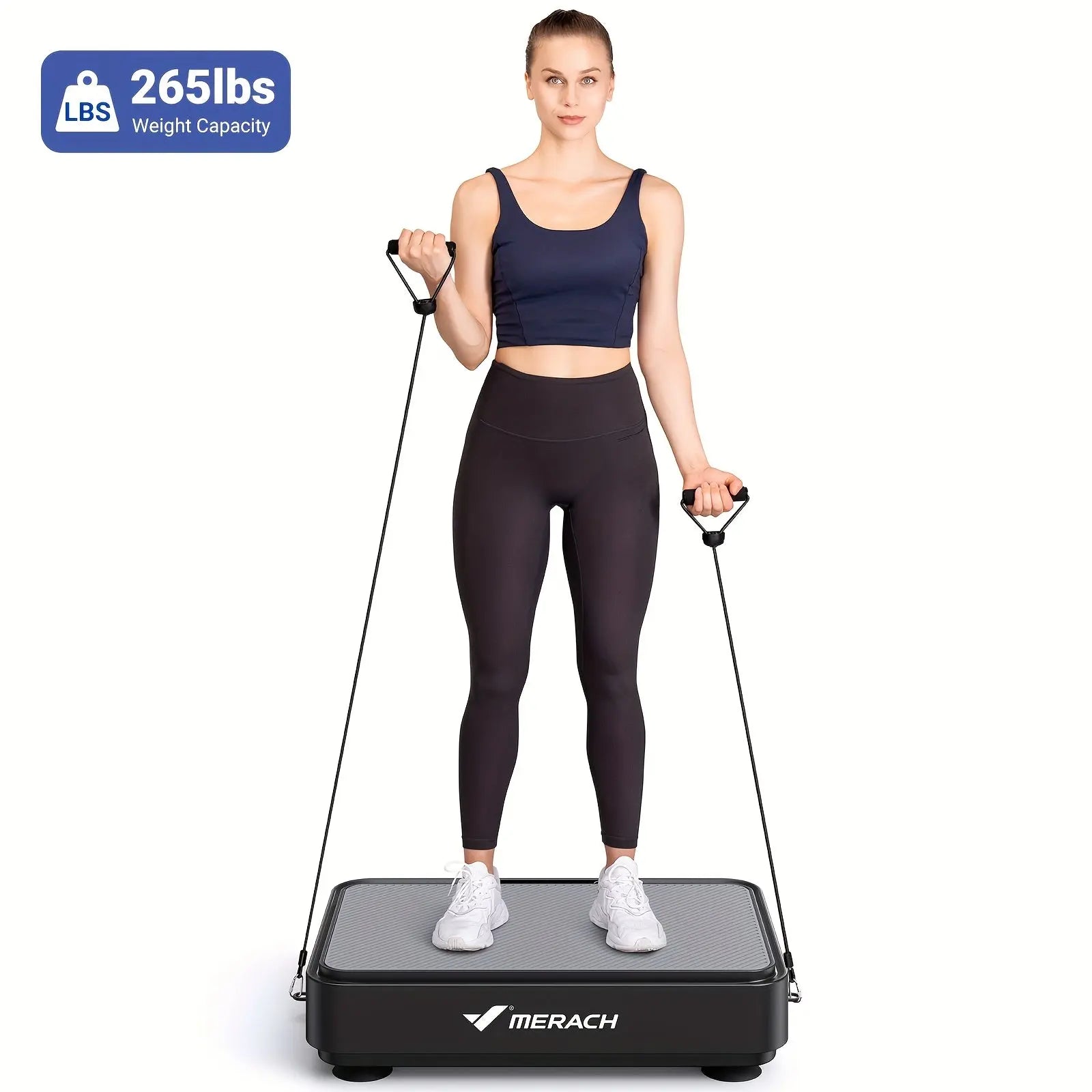 MERACH Vibration Plate Exercise Machine - Full Body Workout Equipment with Silicone Pedals, Digital Display & Remote Control, Perfect for Home Fitness, Leg Toning & Family Workouts, White, Home Fitness Equipment | Compact Exe Nova Trendz