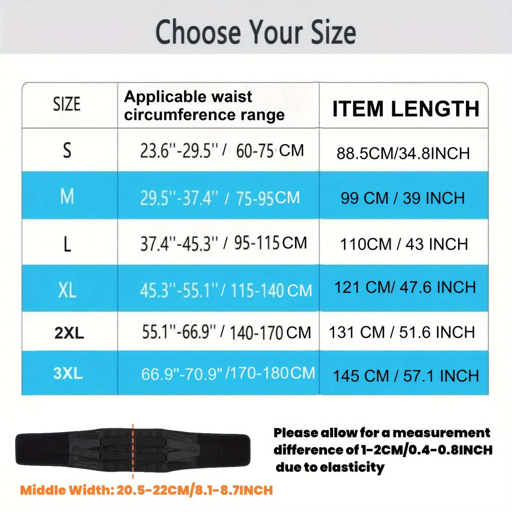 Adjustable Unisex Lumbar Support Belt, Breathable Waist Wrap for Gym, Yoga, Fitness, Exercise, Squat, Weightlifting - Hand Washable Buckle Closure Lower Back Brace Nova Trendz