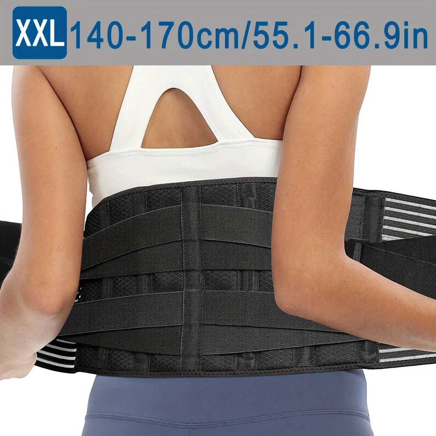 Adjustable Unisex Lumbar Support Belt, Breathable Waist Wrap for Gym, Yoga, Fitness, Exercise, Squat, Weightlifting - Hand Washable Buckle Closure Lower Back Brace Nova Trendz