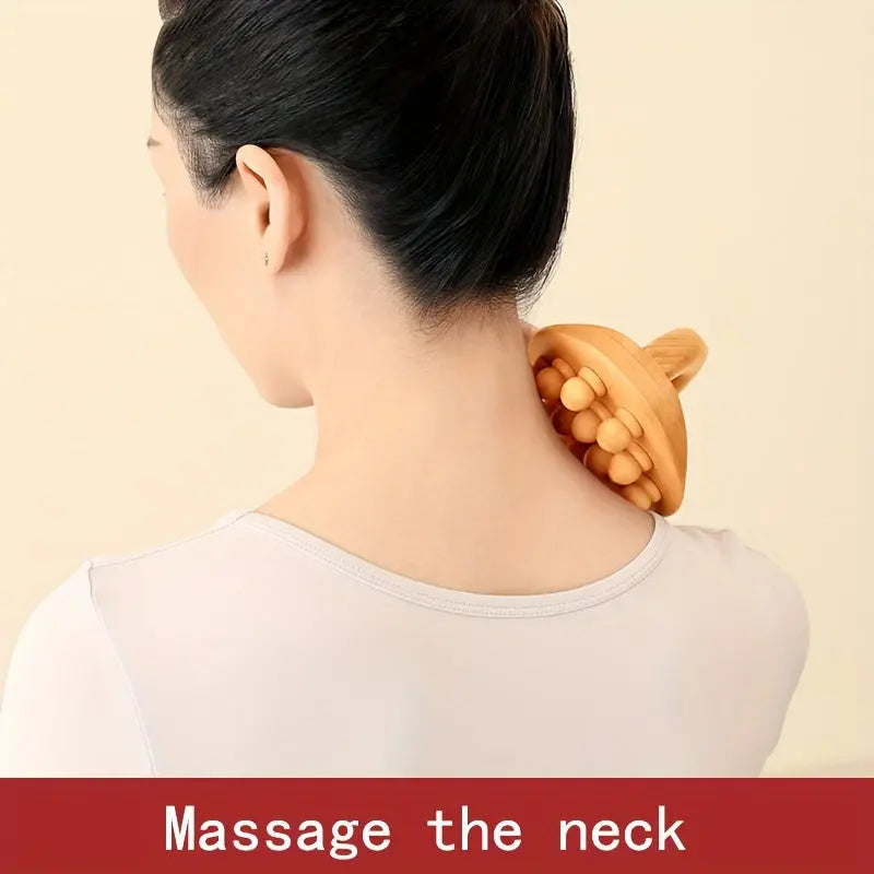 1/2pcs Massage Stick - Full Body Relaxation, Wooden Massage Tool for Back, Neck, Abandon, Hand, Leg, Waist, Relax Muscles tool After Exercise, Massager tool, Massage brush with 12 Smooth Beads Nova Trendz