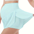1 Piece Maternity Sport Flowy Shorts 2 in 1 Butterfly Abdominal Exercise with Pockets Pregnancy Shorts for Running Nova Trendz