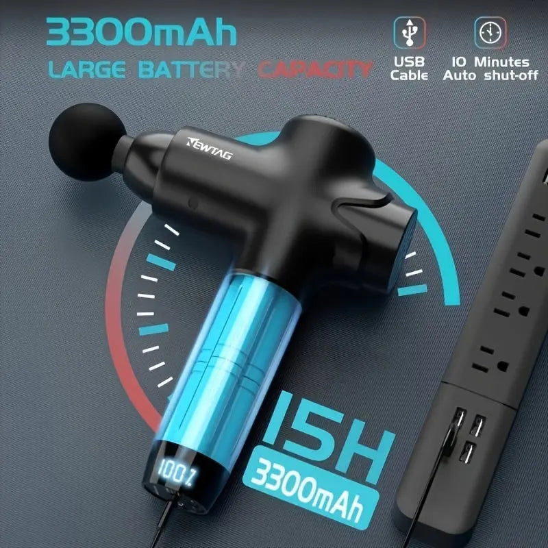 NEW TAG Muscle Massage Gun Upgraded Muscle Massage Gun Silent Portable Electric Massager Deep Tissue Massager Suitable for muscle relaxation after exercise Fitness training supplies Nova Trendz