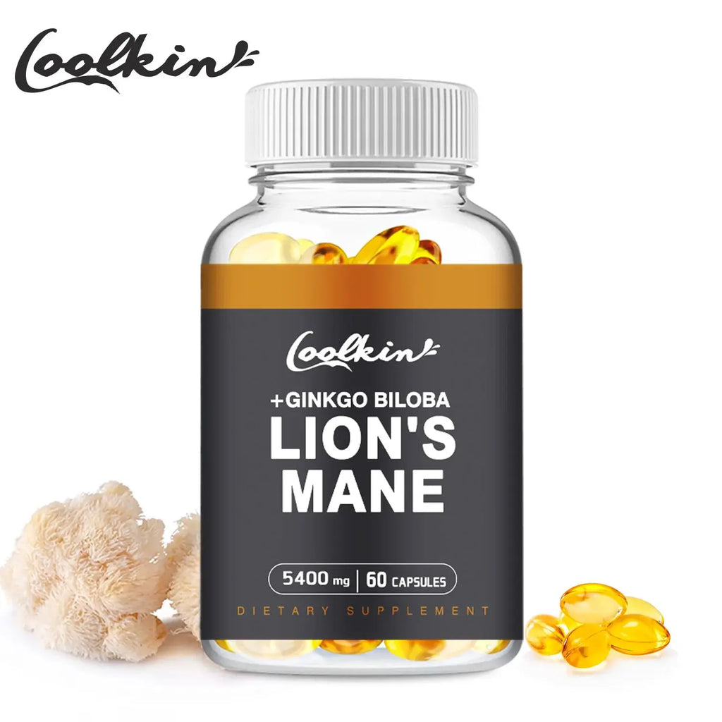Lion's Mane Mushroom - Enhance Brain Function, Improve Memory & Cognition, Improve Mood, and Sleep Health - 60 Capsules Nova Trendz