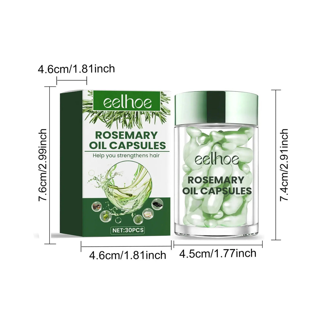 Eelhoe Rosemary Hair & Scalp Oil with Brush Rosemary Scalp Treatment Oil with Applicator Brush Nova Trendz