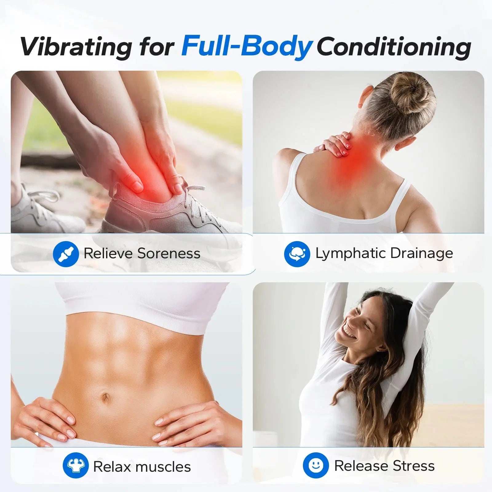 MERACH Vibration Plate Exercise Machine Whole Body Workout Power Vibrate Fitness Platform Vibration Plate Weight Loss & Shaping Nova Trendz