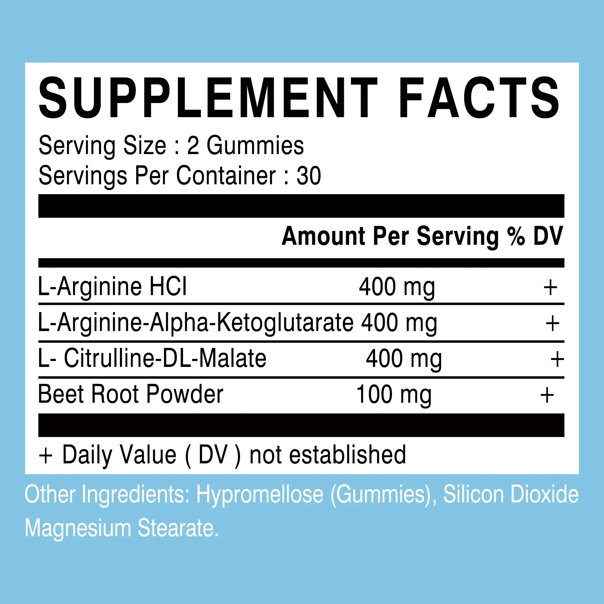 L-Arginine Supplement - Boosts Energy and Endurance, Improves Muscle Mass and Athletic Performance - 60 Gummies Nova Trendz