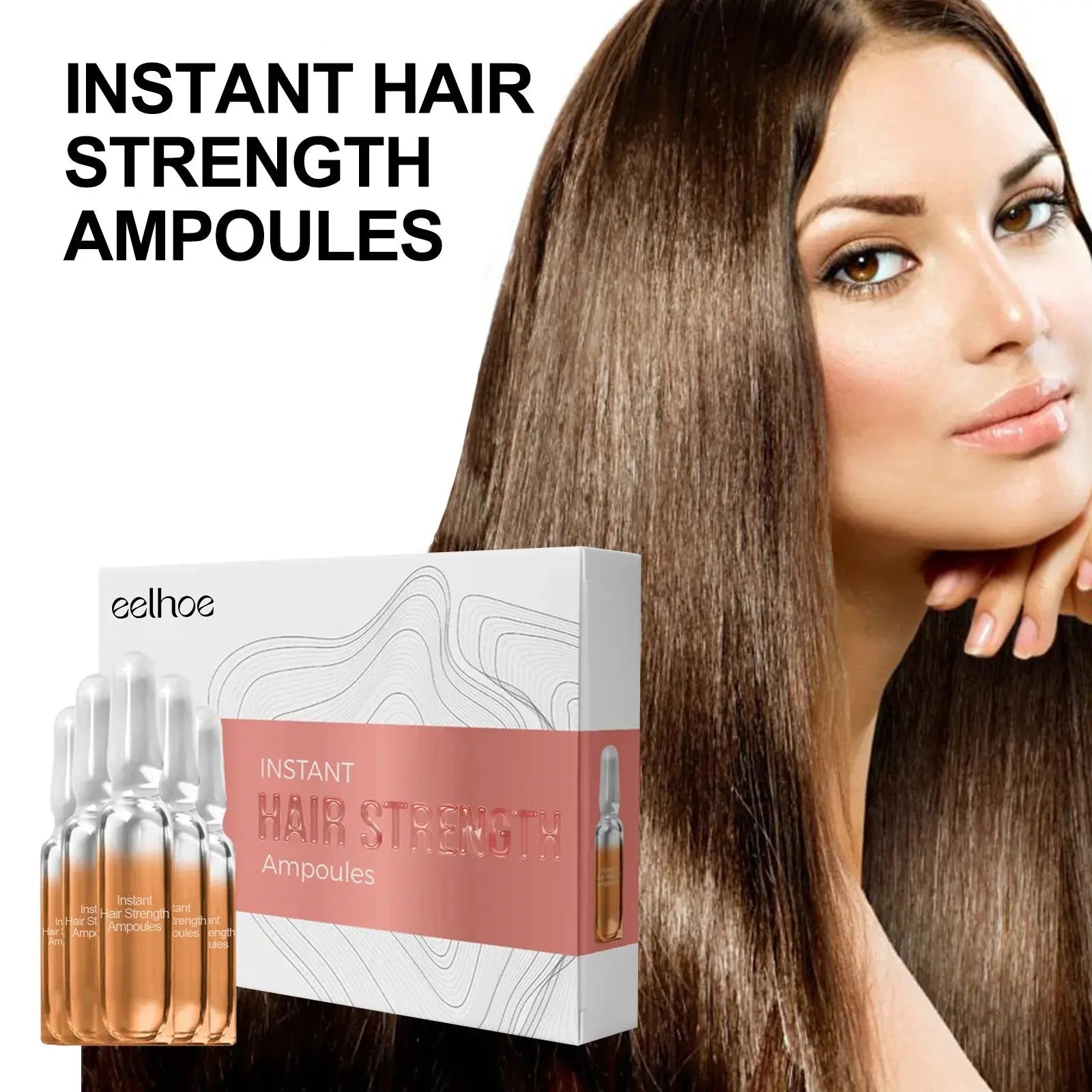 Eelhoe 2mlx7 Instant Hair Reborn Ampoules Anti Hair Loss Nourish Scalp Smooth Repair Regrowth Thicken Hair Strength Ampoules Nova Trendz