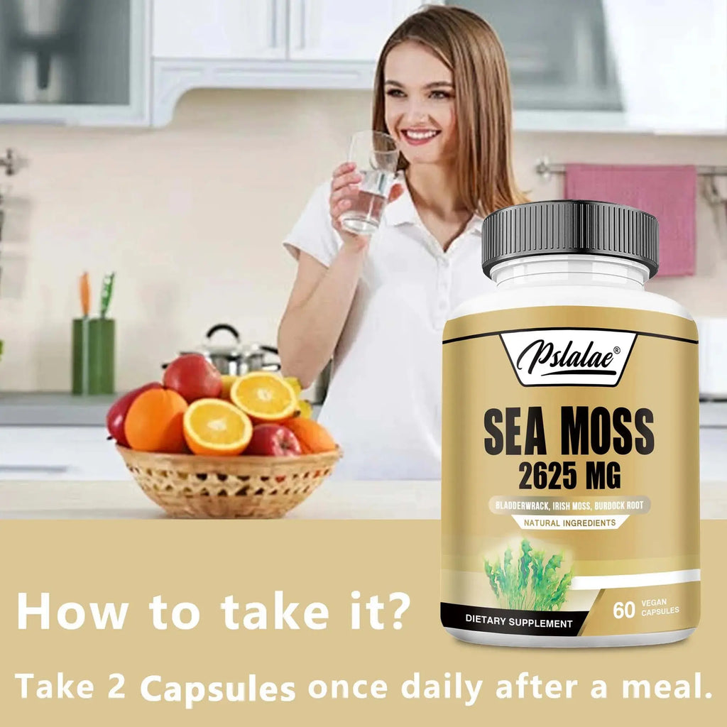 Sea Moss - Energy Nutrition for Men and Women, Supports Immunity, Muscle Mass Endurance, Increases Vitality - 60 Capsules Nova Trendz