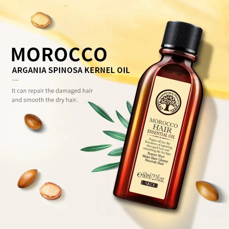 Moroccan Argan Oil Leave-In Hair Treatment Argan Hair Oil for Smooth, Soft & Shiny Hair