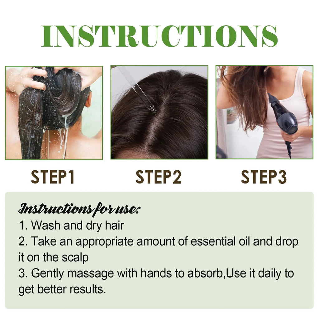 Eelhoe Rosemary Hair & Scalp Oil with Brush Rosemary Scalp Treatment Oil with Applicator Brush Nova Trendz