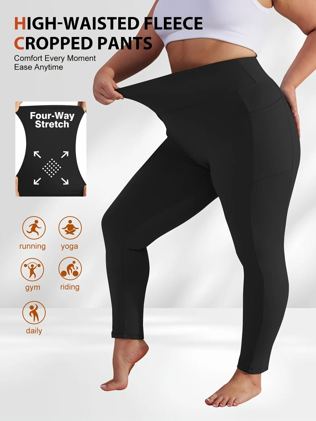 4-Pack Women's High-Waist Yoga Pants Soft Stretch Trousers in Black Red Blue Gray for Yoga Workout Fitness Casual Winter Wear Nova Trendz