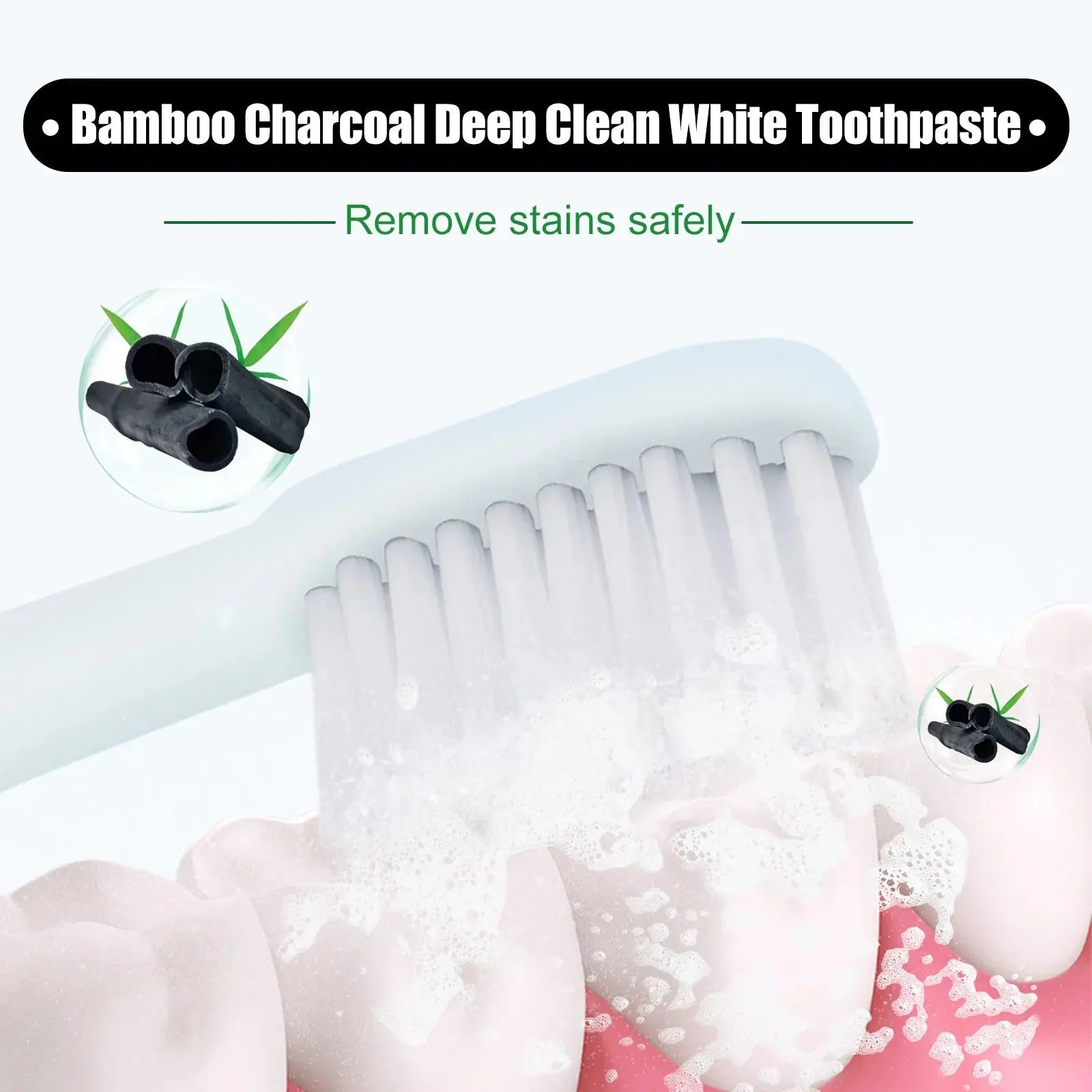 Eelhoe Black Bamboo Charcoal Toothpaste Clean Teeth Yellow Teeth Bad Breath Remover Oral Care Dark Teeth Brightening Toothpaste Nova Trendz