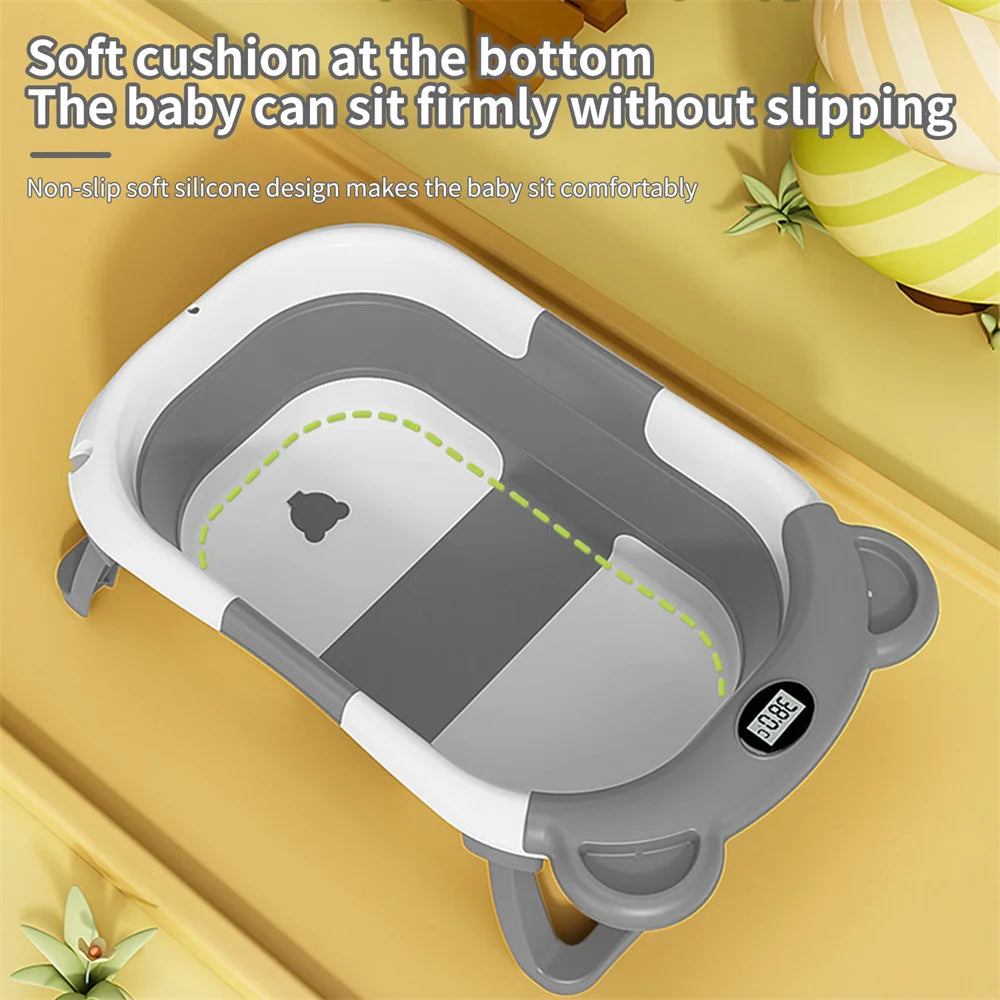 Home Baby Bath Tub Large Folding Baby Bath Tub Can Sit and Lie Warm Newborn Baby Bath Tub Inflatable Hot Tub