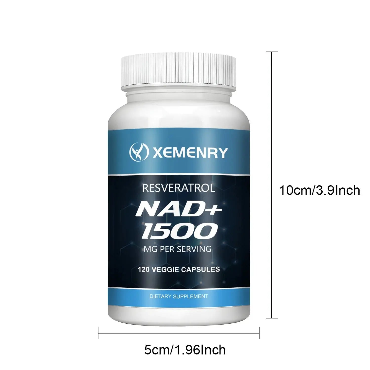 NAD+Supplements - with Resveratrol - Natural Energy Supplement, Support Cell Health, Anti-aging, Enhance Immunity - 120 Capsules Nova Trendz