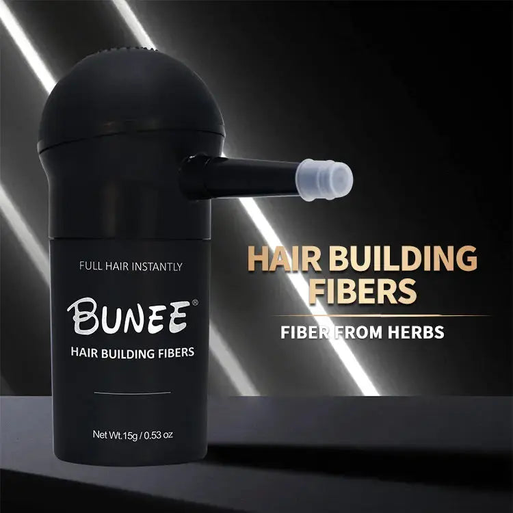 "BUNEE Hair Fiber Set 15g: Men's natural hair-dense fibers for balding areas, fills part lines, includes 15g fiber powder Nova Trendz
