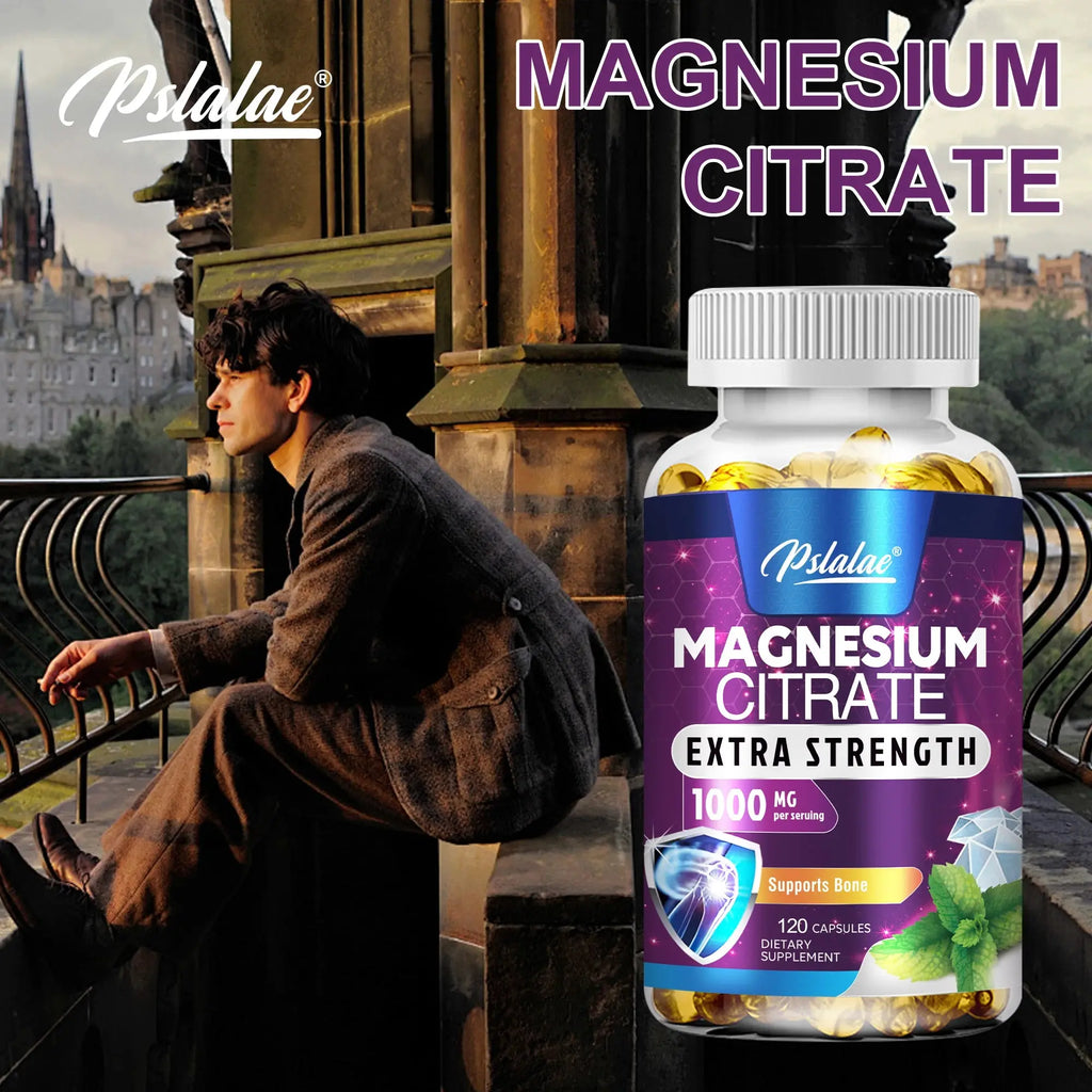 Magnesium Citrate - Muscle, Nerve and Energy Support, Improved Heart Health - 120 Capsules Nova Trendz