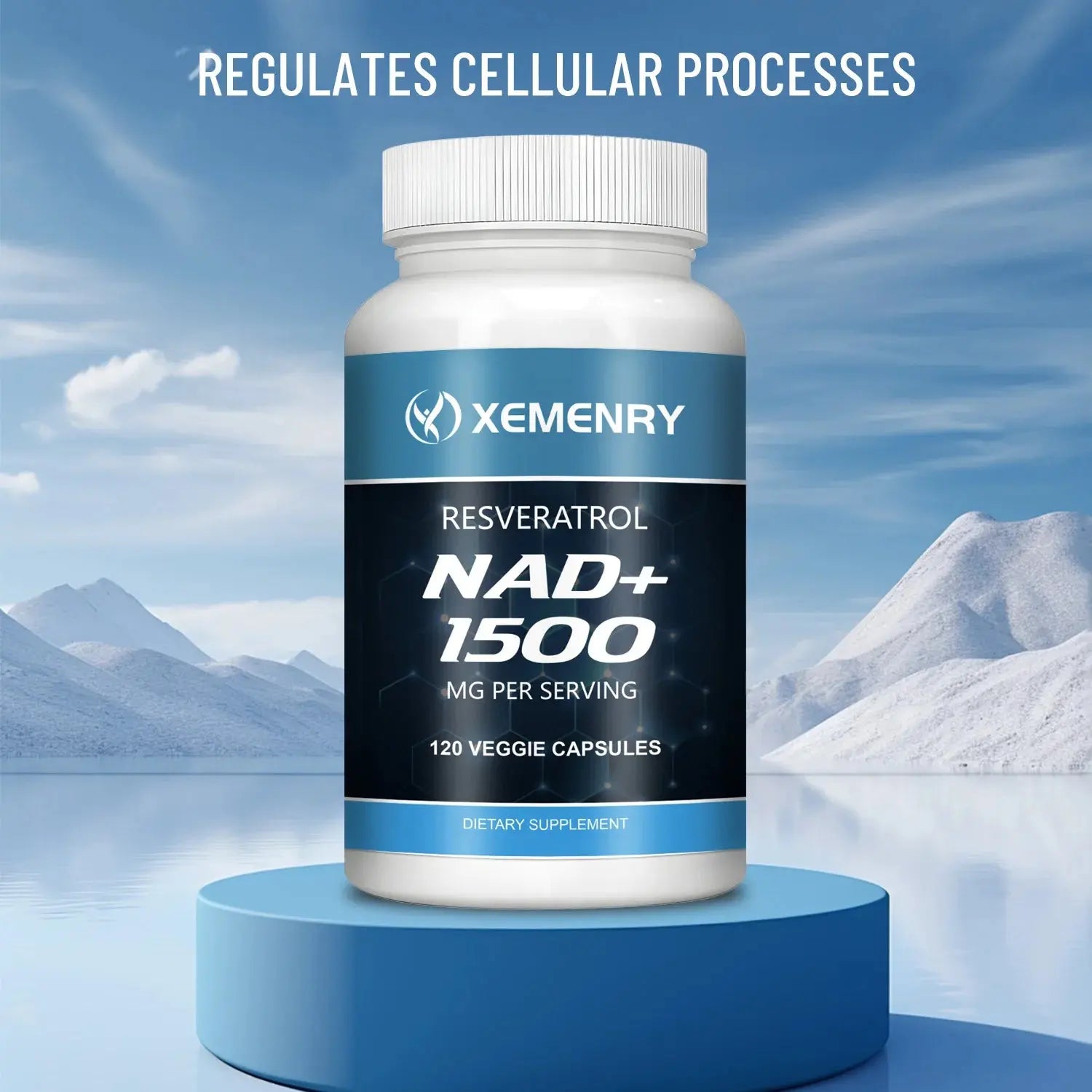 NAD+Supplements - with Resveratrol - Natural Energy Supplement, Support Cell Health, Anti-aging, Enhance Immunity - 120 Capsules Nova Trendz