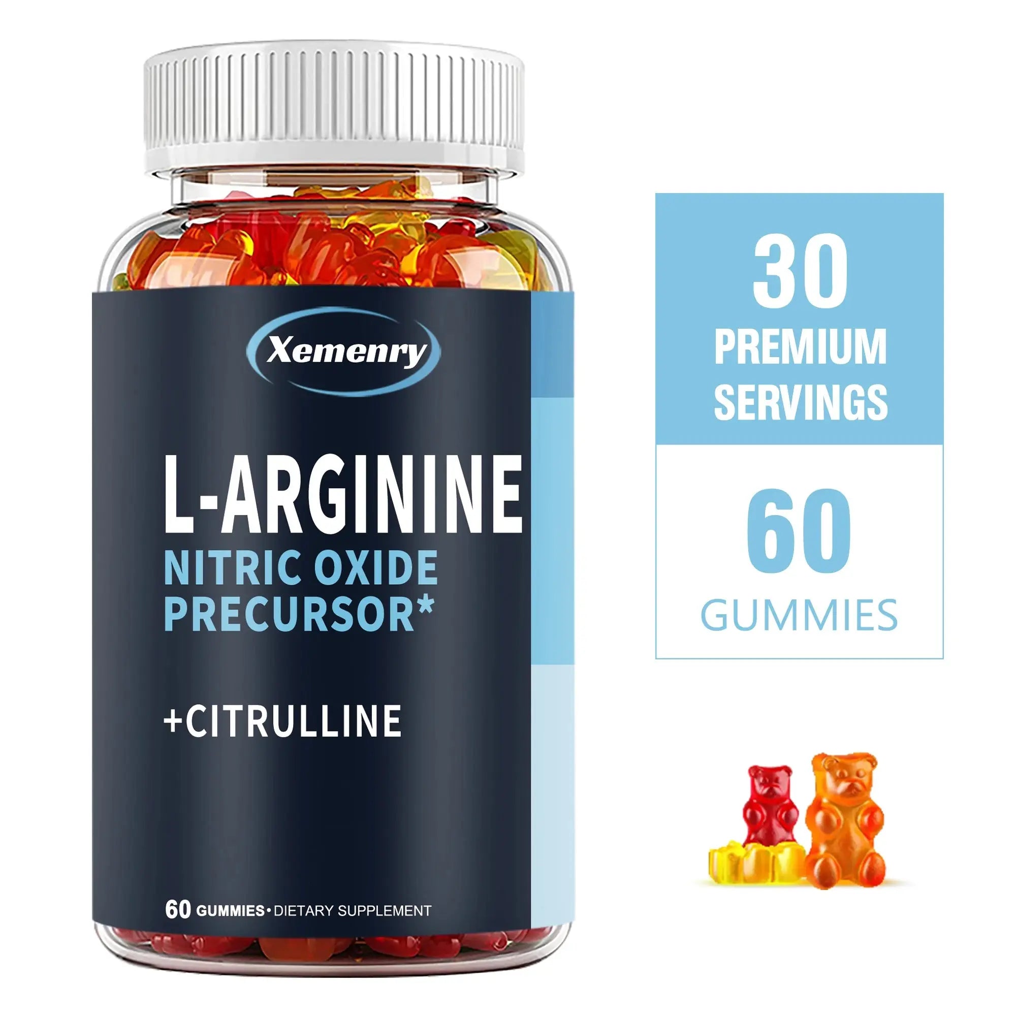 L-Arginine Supplement - Boosts Energy and Endurance, Improves Muscle Mass and Athletic Performance - 60 Gummies Nova Trendz
