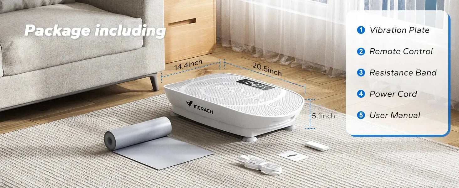 MERACH Vibration Plate Exercise Machine Whole Body Workout Power Vibrate Fitness Platform Vibration Plate Weight Loss & Shaping Nova Trendz