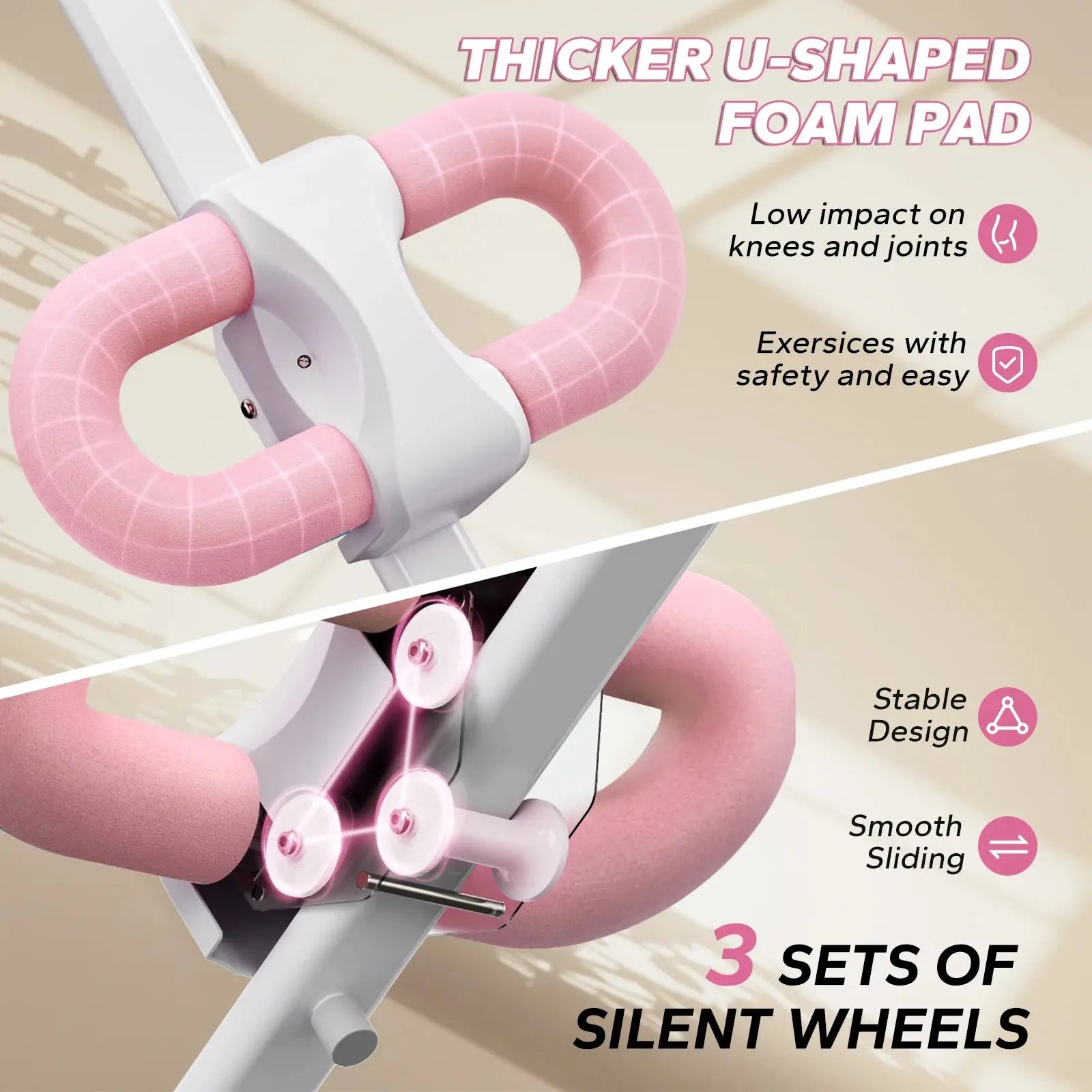 MERACH Ab Machine Adjustable Trainer Workout Foldable Knee Protection Abdominal Exercise Machine Core Ab Exercise System Trainer Nova Trendz