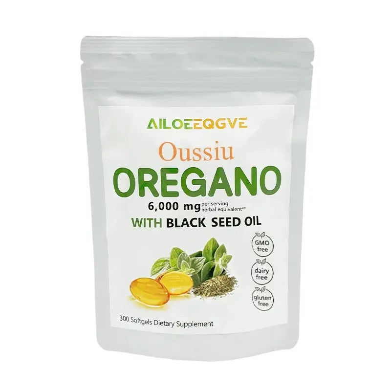 Oussiu Oil of Oregano Softgels 6000mg Per Serving, 300 Count  2 in 1 Formulated with Black Seed Oil 200mg Easy to Swallow - Nova Trendz
