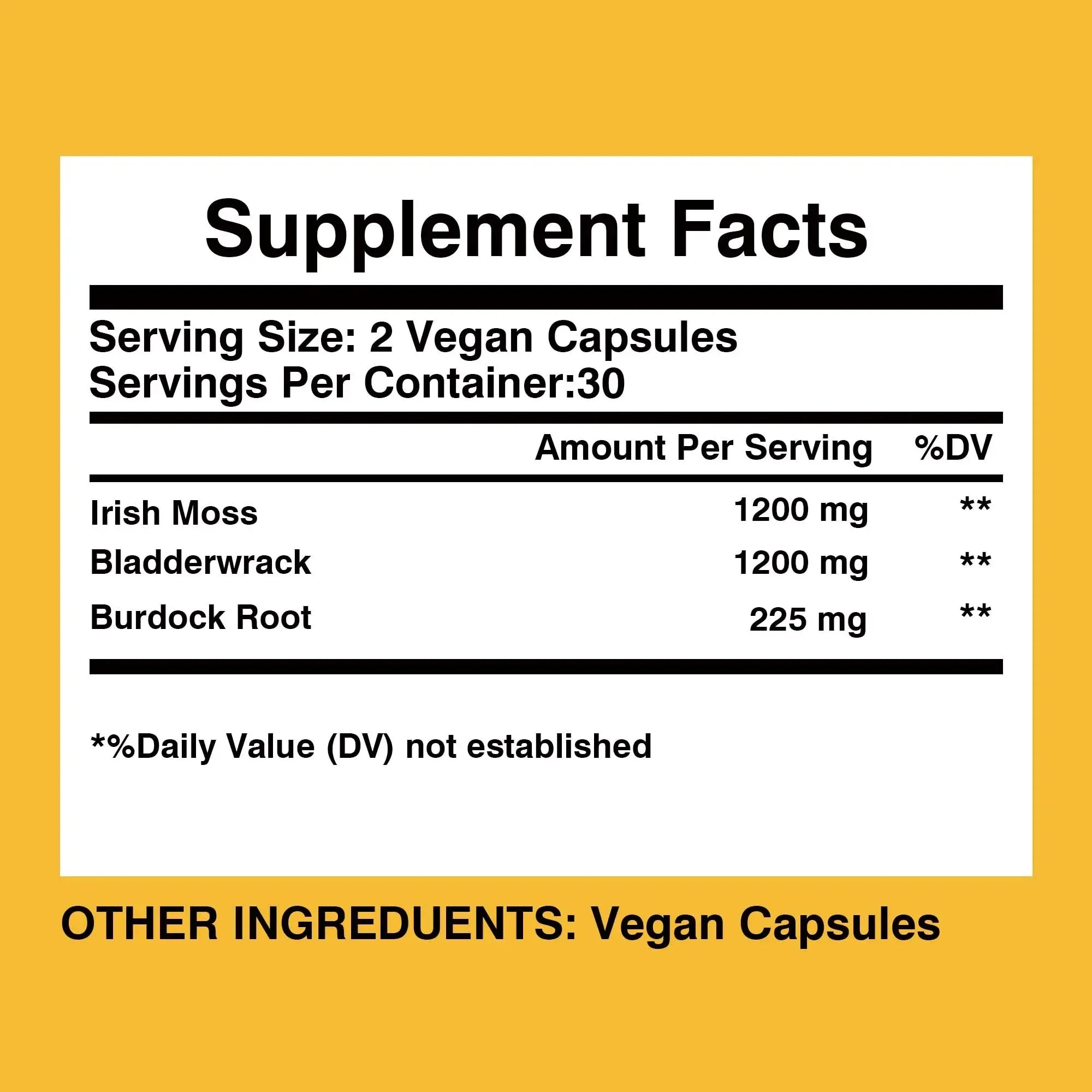 Sea Moss - Energy Nutrition for Men and Women, Supports Immunity, Muscle Mass Endurance, Increases Vitality - 60 Capsules Nova Trendz