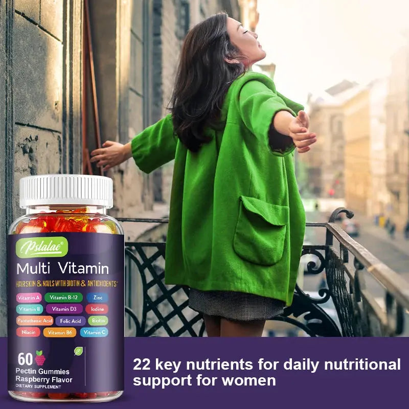 Multivitamin Gummies - with Vitamins and Minerals - Enhances Energy Levels, Immune Support, Antioxidant - 60 Gummies Nova Trendz
