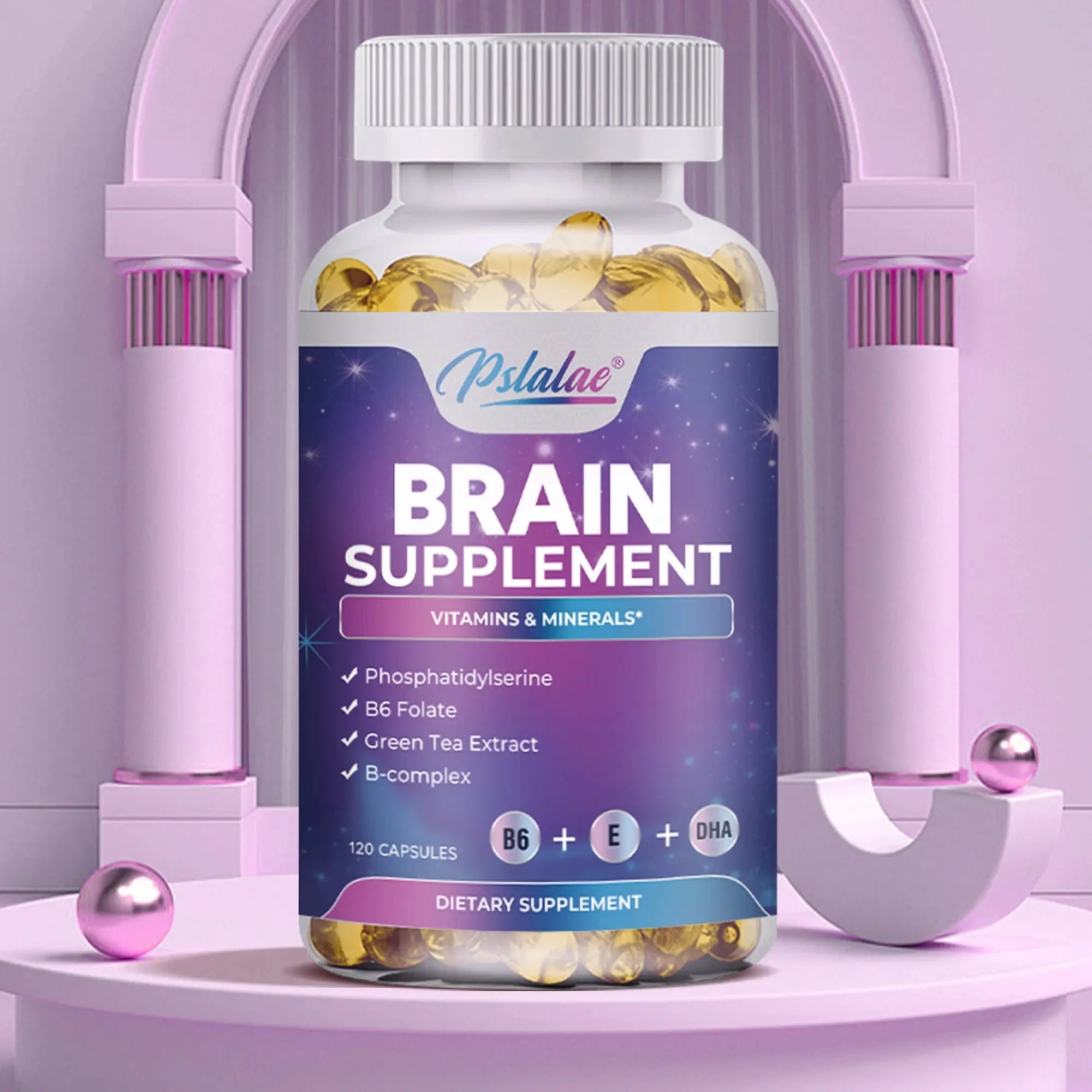 Brain Supplement - Boosts Brain Function, Helps Improve Memory, Intelligence and Concentration - 120 Capsules Nova Trendz